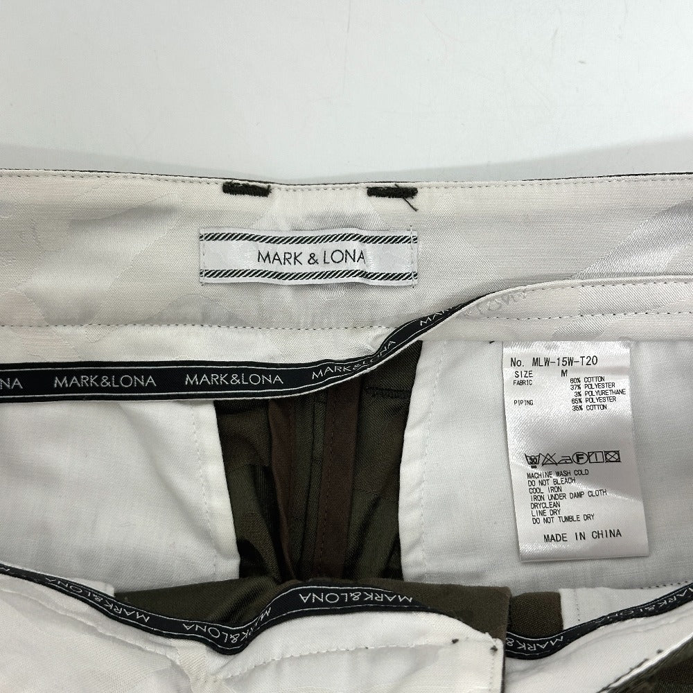 MARK&LONA camouflage camouflage Apparel, Golf Wear, Stretch Pants cotton Green Used