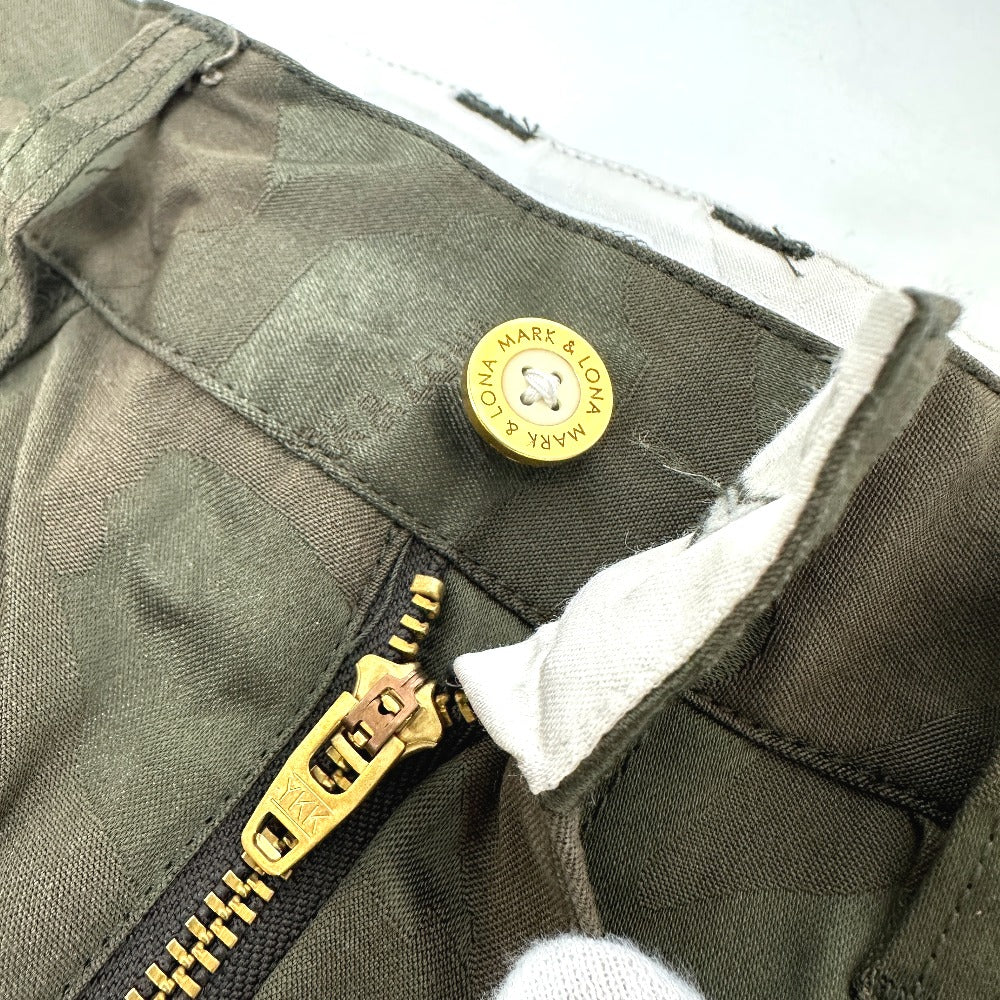MARK&LONA camouflage camouflage Apparel, Golf Wear, Stretch Pants cotton Green Used