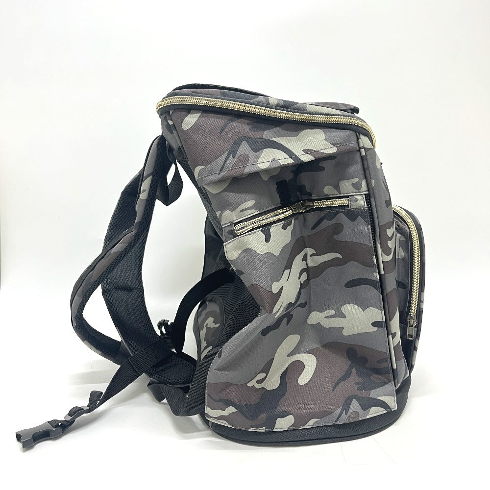 Porta camouflage camouflage Dog Backpack Carrier for Dogs and Pets Backpack Nylon gray Used