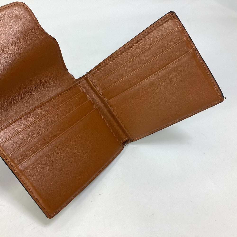 CELINE カードケース トリオンフ 札入れ フラップ付き 2つ折り財布 レザー メンズ ブラウン