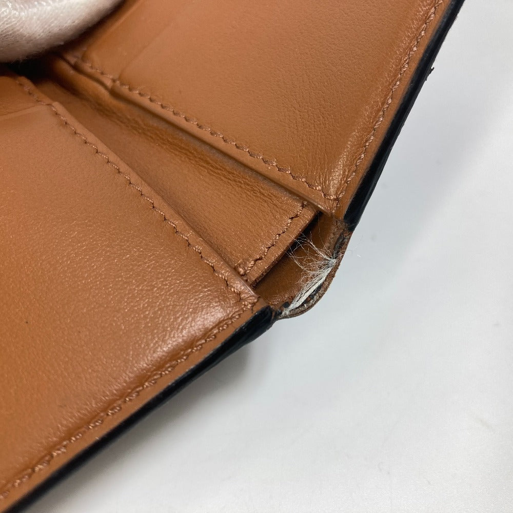 CELINE カードケース トリオンフ 札入れ フラップ付き 2つ折り財布 レザー メンズ ブラウン