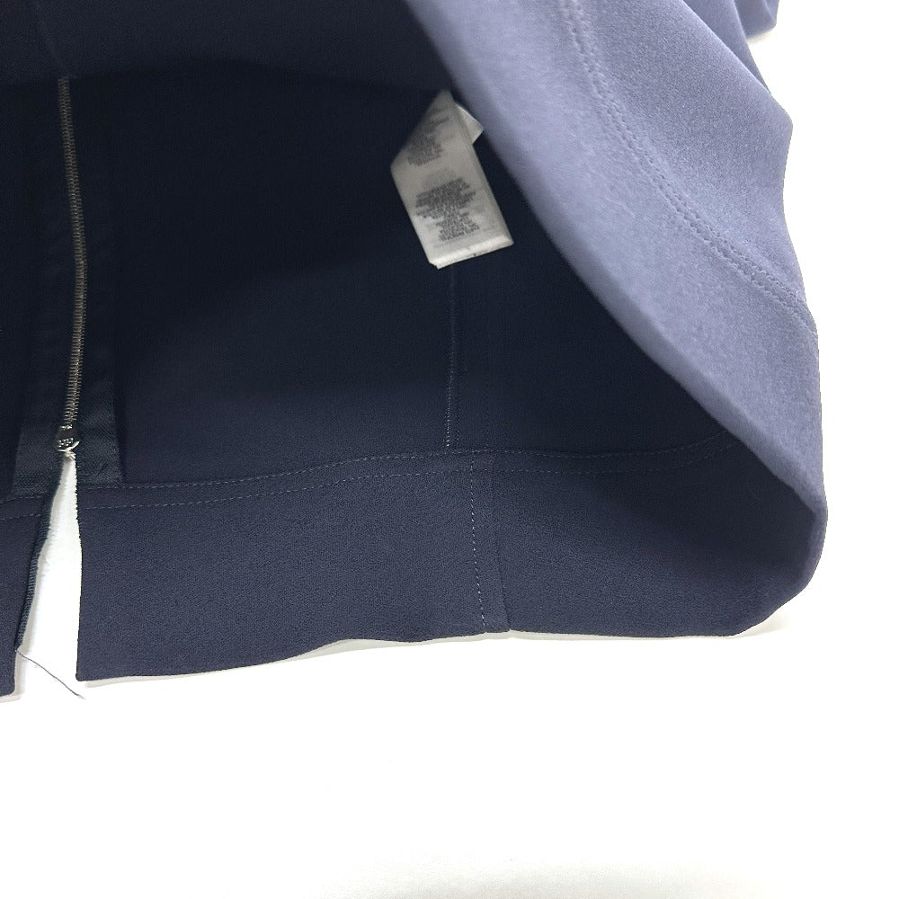 Denim By Victoria Beckham Apparel: Short-sleeved, double-zip, knee-length dress Dress polyester blue Used