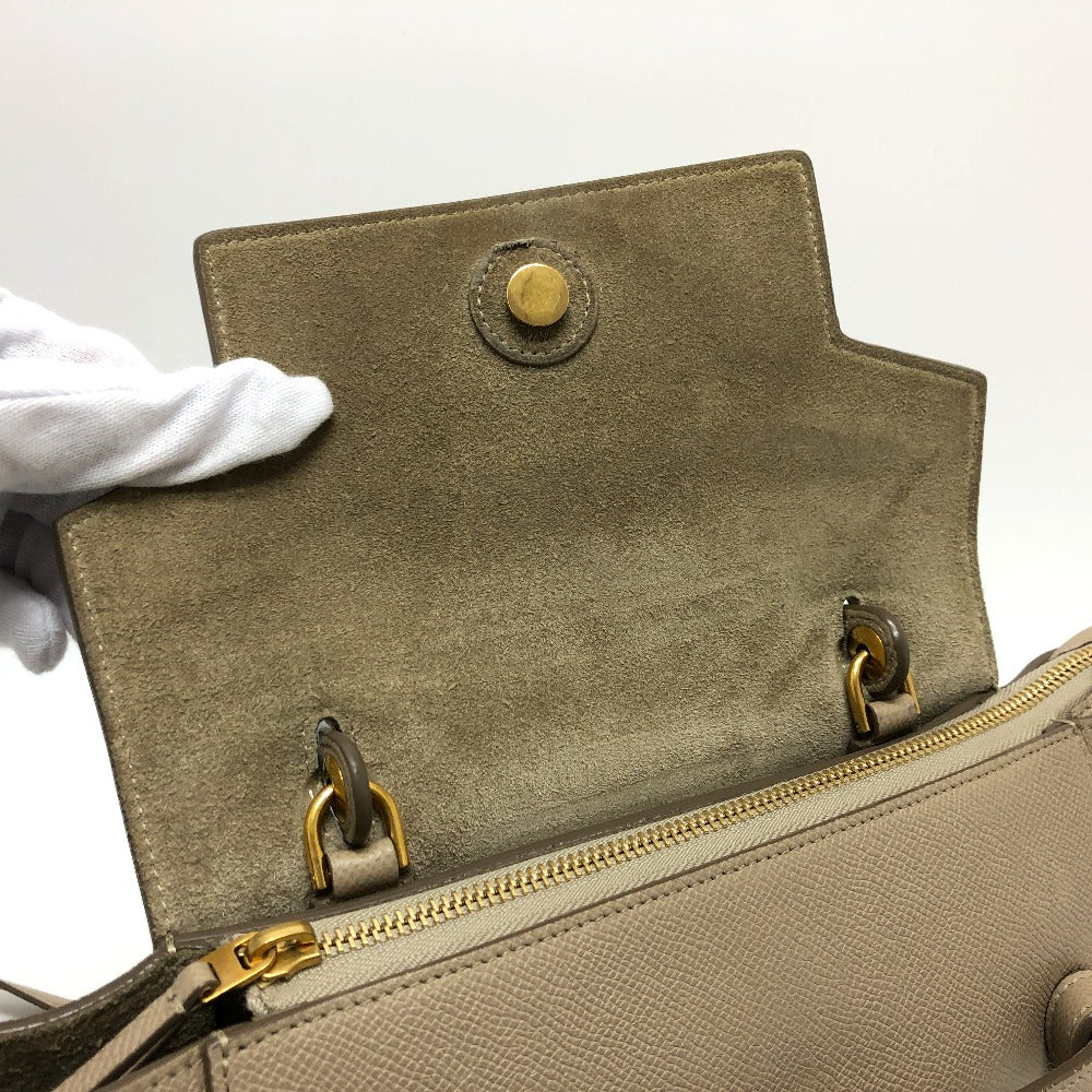 CELINE 189153 ベルトバッグ マイクロ 2WAYバッグ ショルダーバッグ 肩掛けバッグ カバン バッグ ハンドバッグ レザー レディース ベージュ