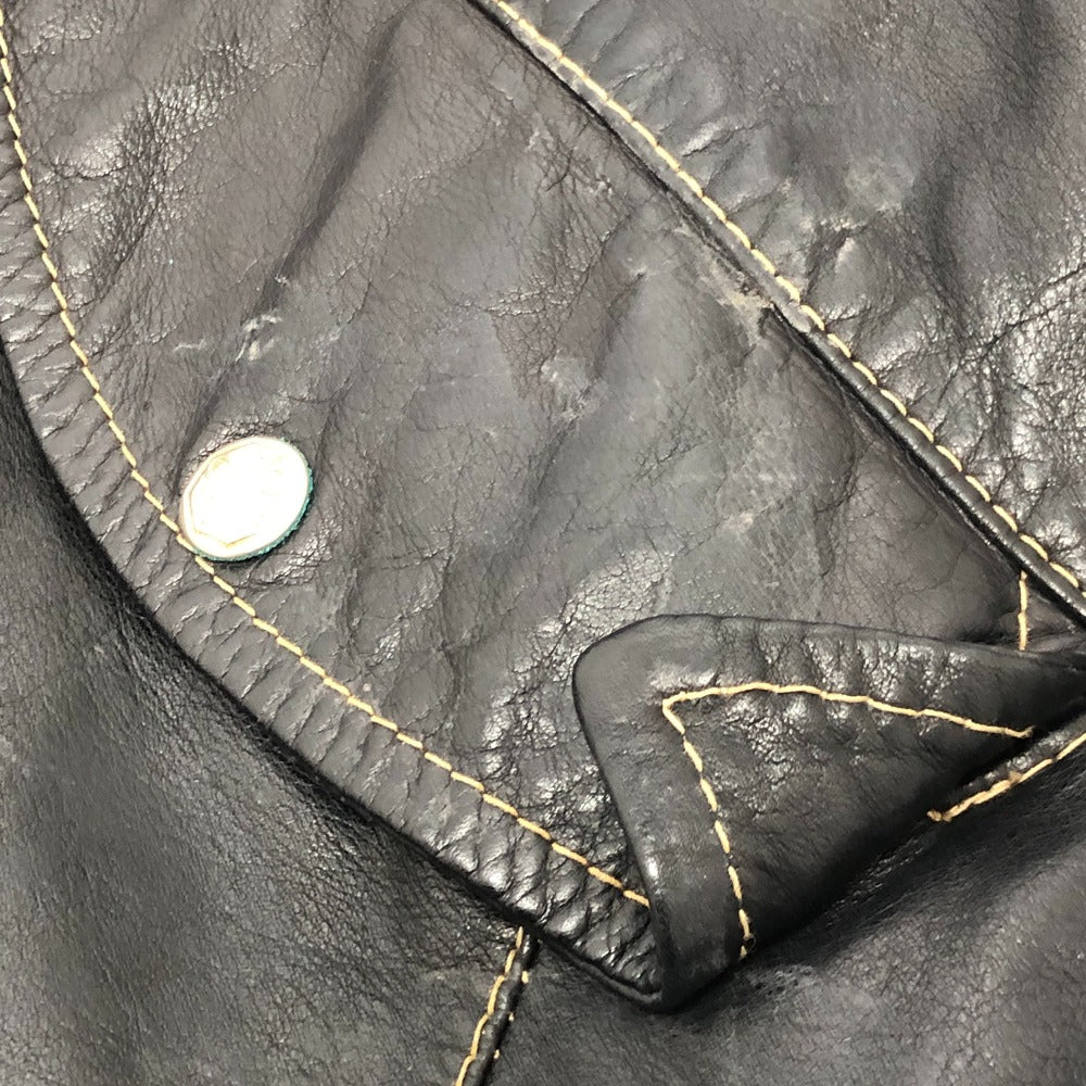 ZINO & JUDY Vintage Apparel Outerwear Leather Jacket Riders jacket Leather Black/blue Used