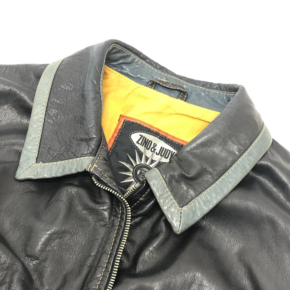 ZINO & JUDY Vintage Apparel Outerwear Leather Jacket Riders jacket Leather Black/blue Used