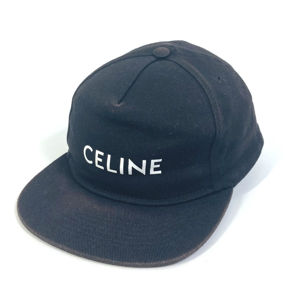 CELINE Logo Baseball Cap in Black, Cotton, Unisex
