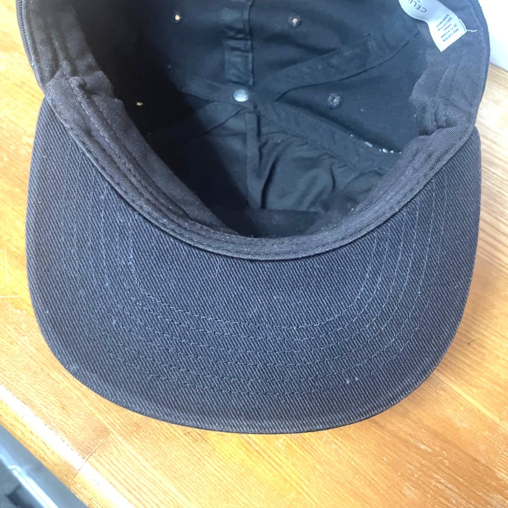 CELINE Logo Baseball Cap in Black, Cotton, Unisex