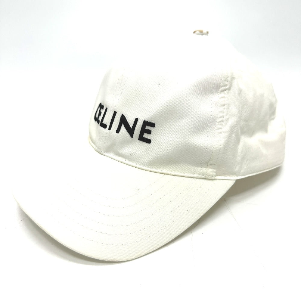 CELINE 2AUS9969P エンブロイダリー ベースボールキャップ 帽子 キャップ帽 ベースボール キャップ コットン レディース ホワイト