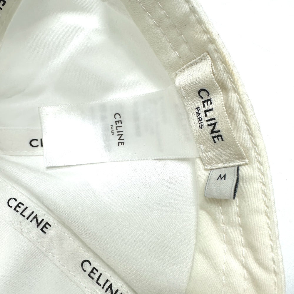 CELINE 2AUS9969P エンブロイダリー ベースボールキャップ 帽子 キャップ帽 ベースボール キャップ コットン レディース ホワイト
