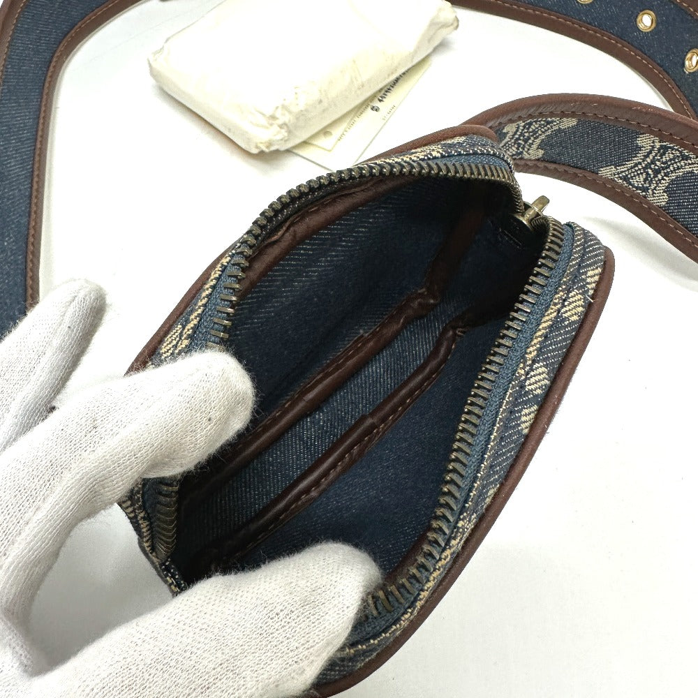 CELINE マカダム デニム ポーチ ベルト カバン ウエストバッグ デニム レディース ブルー - brandshop-reference