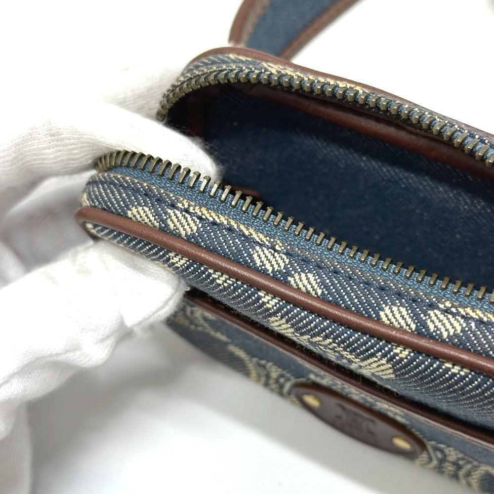 CELINE マカダム デニム ポーチ ベルト カバン ウエストバッグ デニム レディース ブルー - brandshop-reference