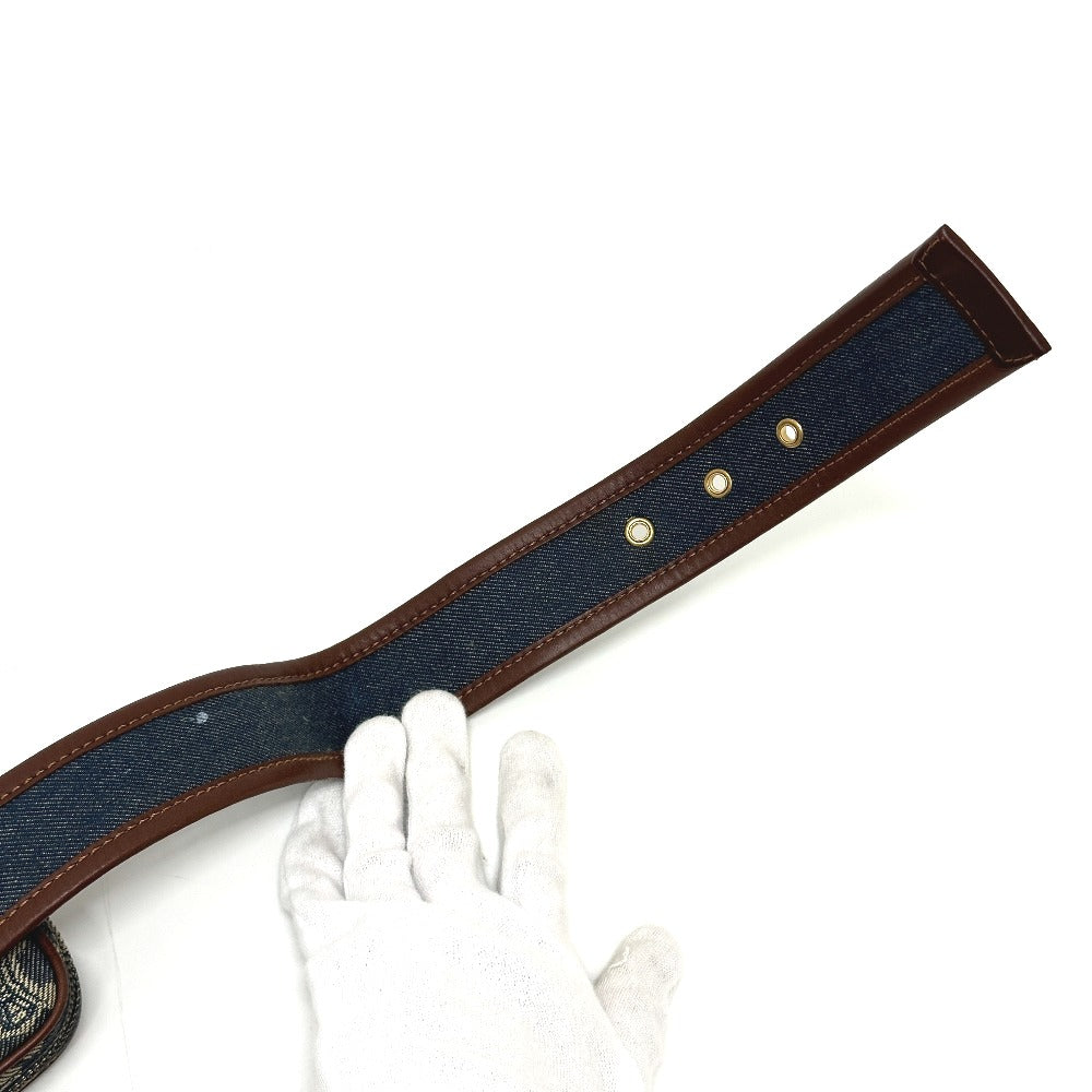 CELINE マカダム デニム ポーチ ベルト カバン ウエストバッグ デニム レディース ブルー - brandshop-reference