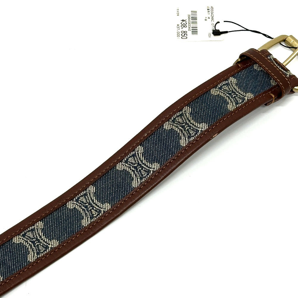 CELINE マカダム デニム ポーチ ベルト カバン ウエストバッグ デニム レディース ブルー - brandshop-reference