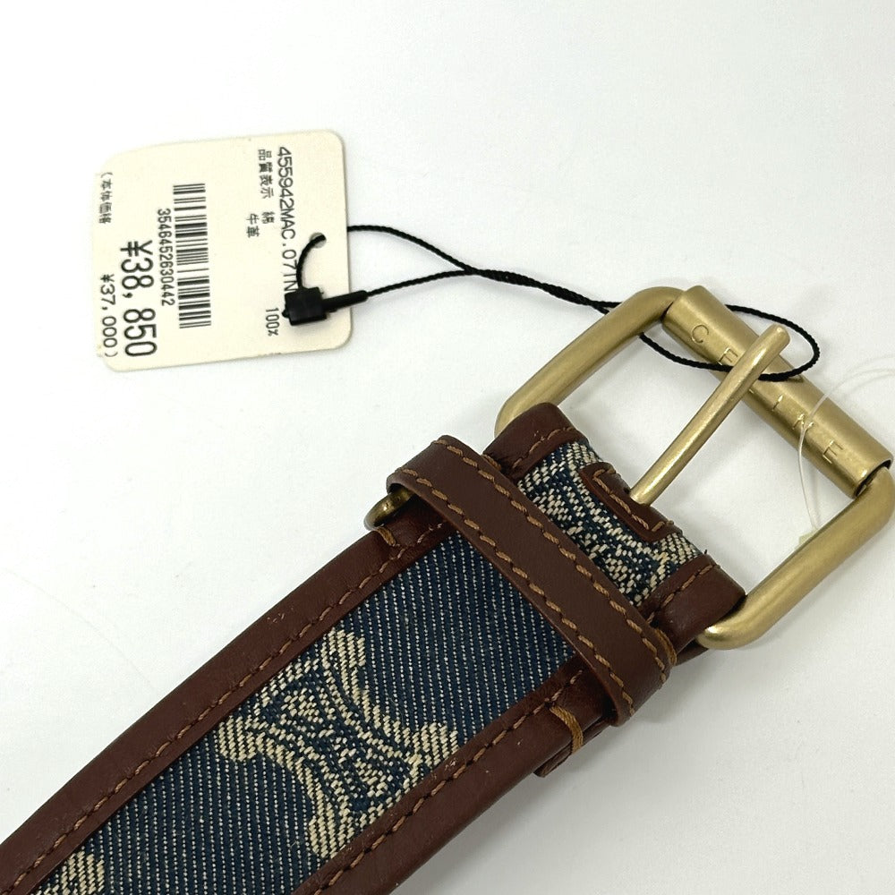 CELINE マカダム デニム ポーチ ベルト カバン ウエストバッグ デニム レディース ブルー - brandshop-reference