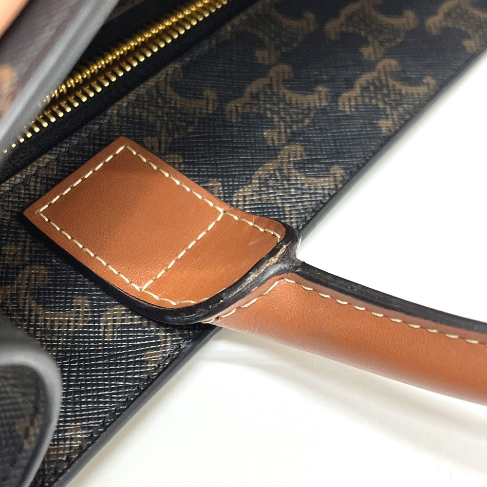 CELINE 191542 トリオンフ バーティカルカバ スモール カバン バック ハンドバック トートバッグ PVC/レザー ユニセックス ブラウン