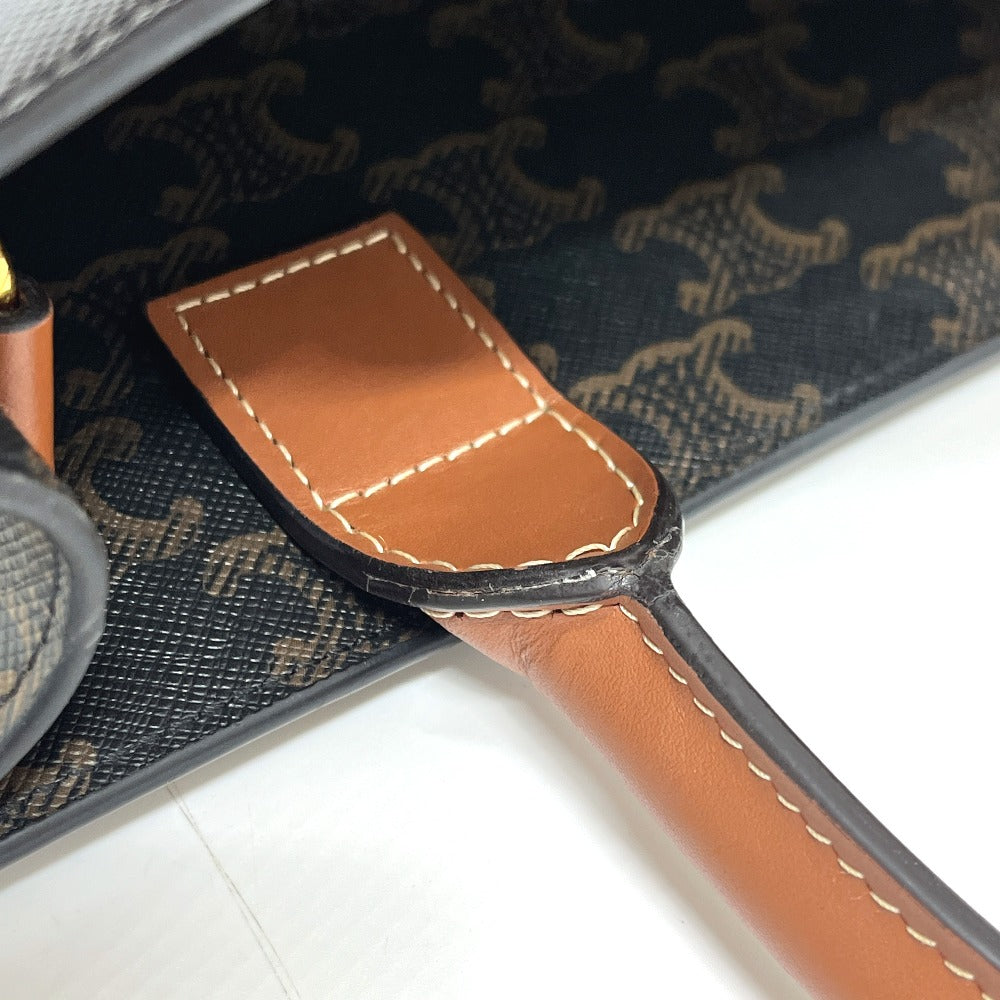 CELINE 191542 トリオンフ バーティカルカバ スモール カバン バック ハンドバック トートバッグ PVC/レザー ユニセックス ブラウン