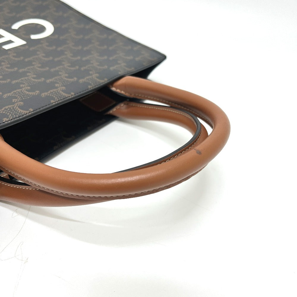 CELINE 191542 トリオンフ バーティカルカバ スモール カバン バック ハンドバック トートバッグ PVC/レザー ユニセックス ブラウン