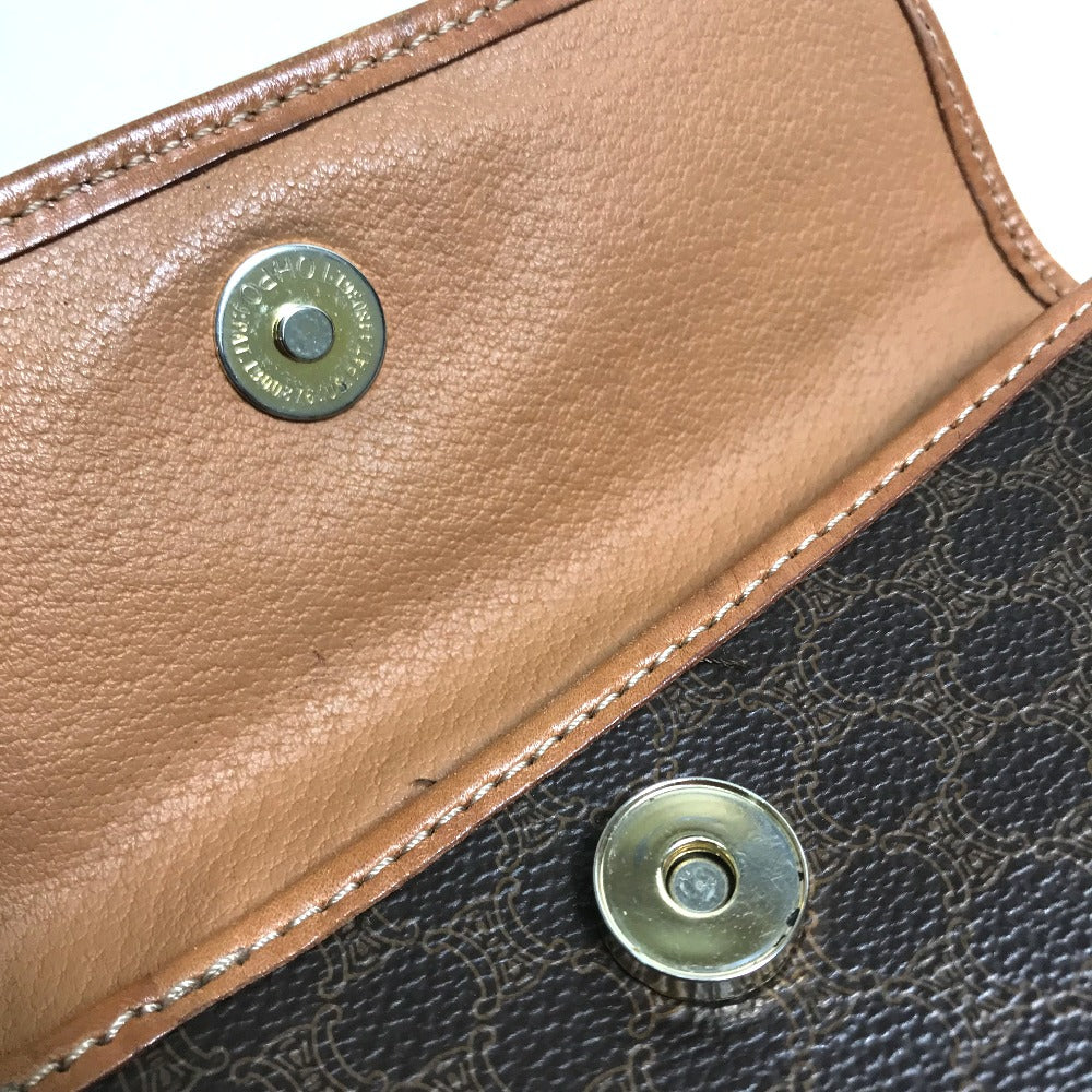 CELINE マカダム カバン 2WAY セカンドバッグ クラッチバッグ ベルトバッグ バッグ ウエストバッグ PVC/レザー レディース ブラウン