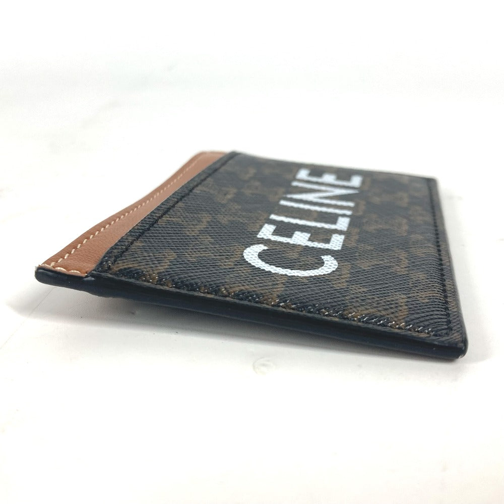 CELINE ロゴ トリオンフ 名刺入れ パスケース カードケース キャンバス レディース ブラウン