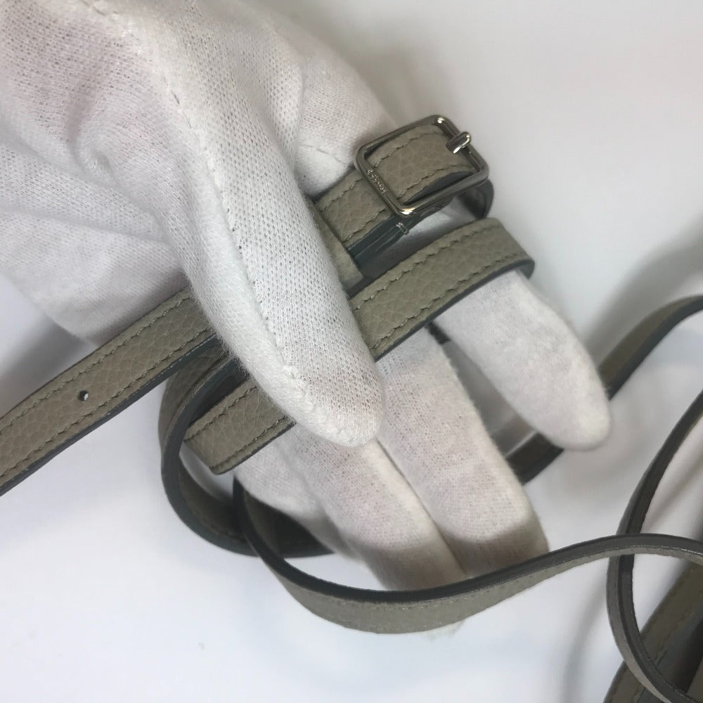 CELINE バイカラー トロッター スモール カバン 斜め掛け 肩掛け ショルダーバッグ レザー レディース グレー×パープルピンク