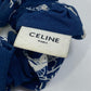 CELINE サルキー ロゴ ヘアアクセサリー ヘアゴム シュシュ シルク レディース ブルー