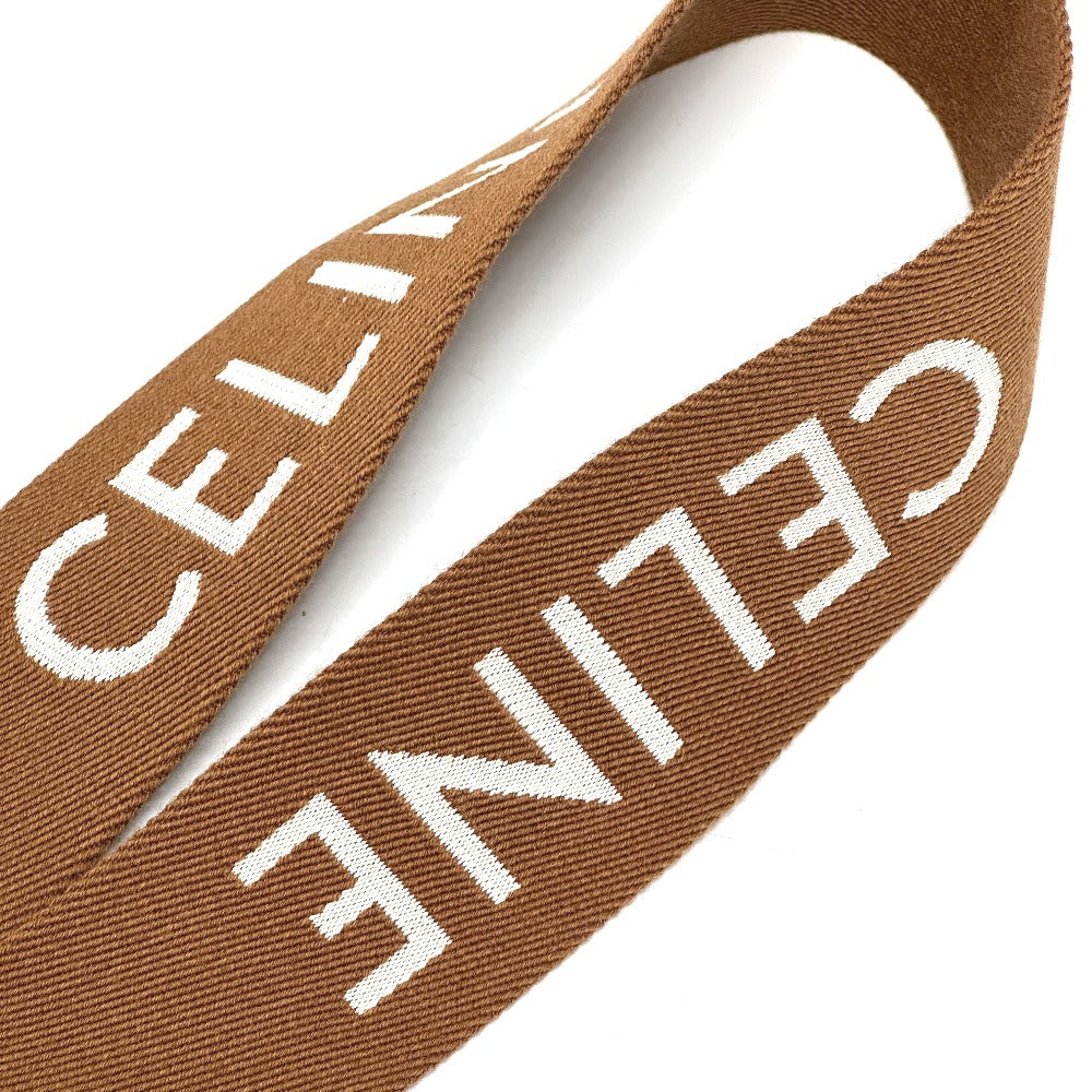 CELINE ロゴ カバン ショルダーストラップ キャンバス/レザー レディース ブラウン