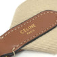 CELINE 49S022 ロゴ ジャガード ショート ショルダーストラップ キャンバス/レザー レディース ベージュ