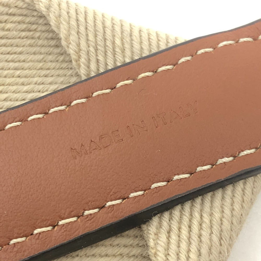 CELINE 49S022 ロゴ ジャガード ショート ショルダーストラップ キャンバス/レザー レディース ベージュ