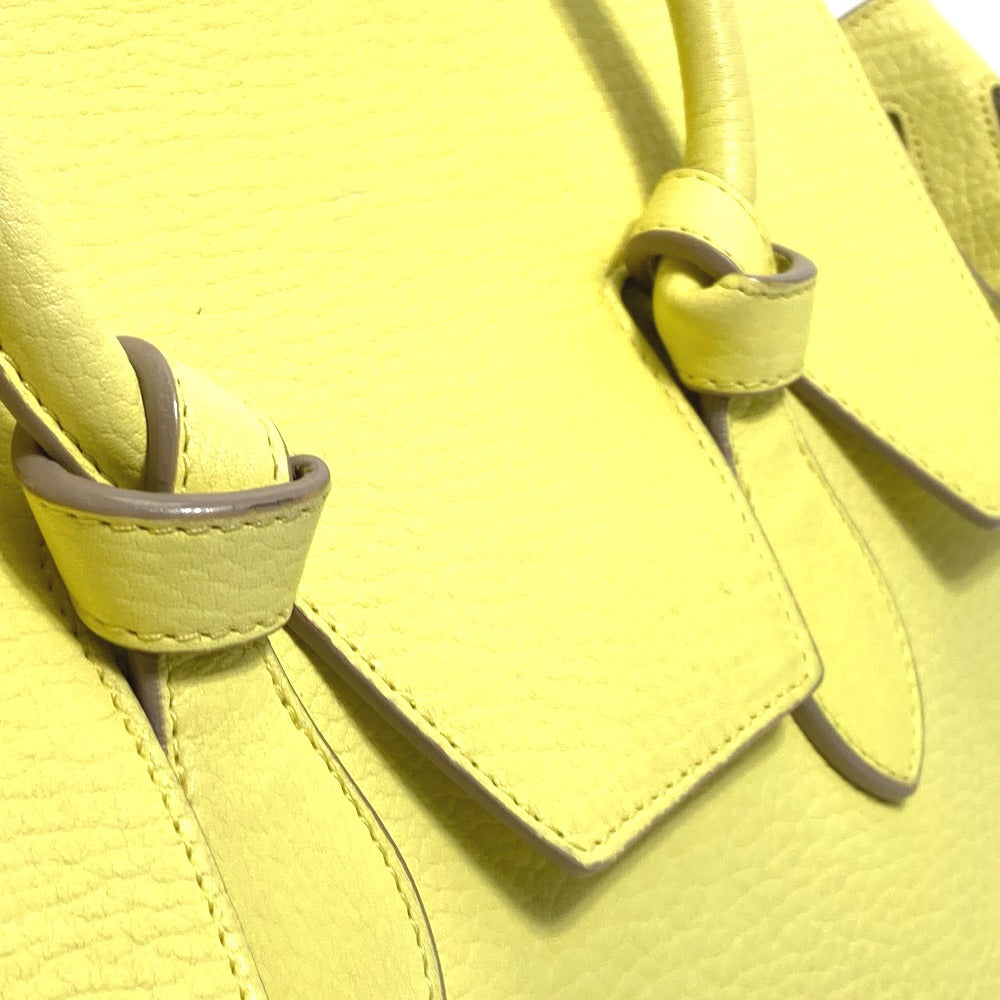 CELINE 175883 Tote Bag, Belt Bag, Tie Mini Bag, Handbag, Leather, Women's, Yellow