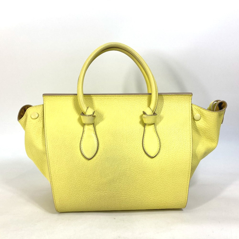 CELINE 175883 Tote Bag, Belt Bag, Tie Mini Bag, Handbag, Leather, Women's, Yellow