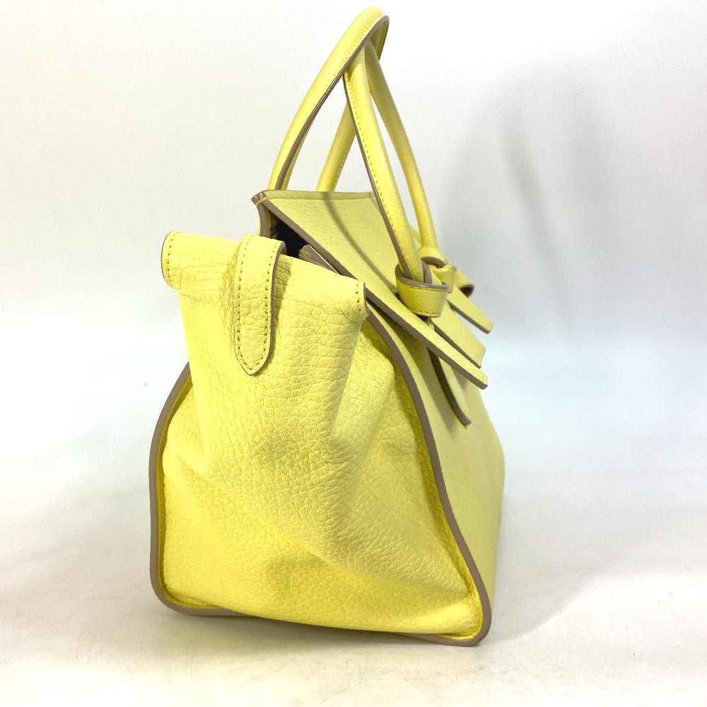 CELINE 175883 Tote Bag, Belt Bag, Tie Mini Bag, Handbag, Leather, Women's, Yellow