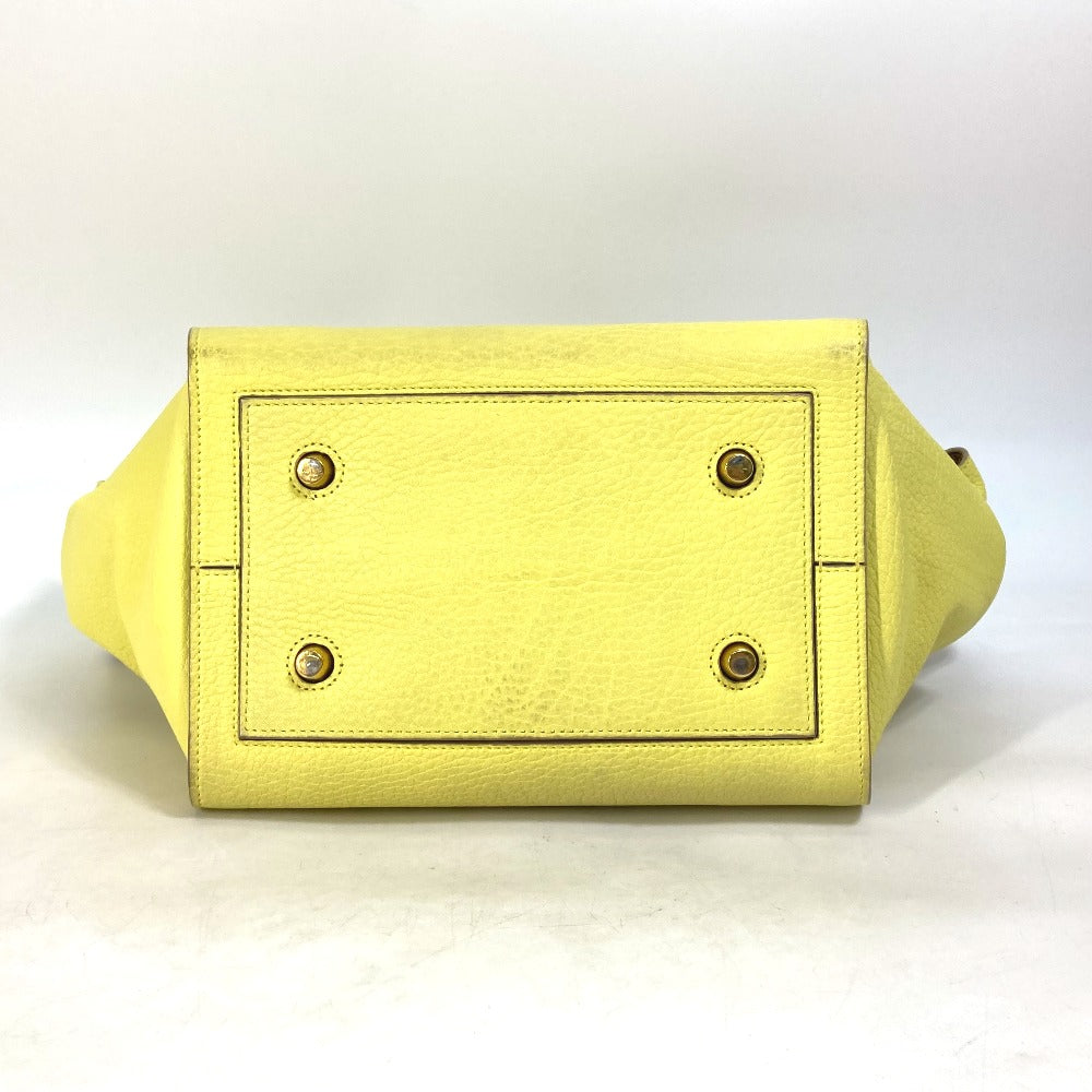CELINE 175883 Tote Bag, Belt Bag, Tie Mini Bag, Handbag, Leather, Women's, Yellow