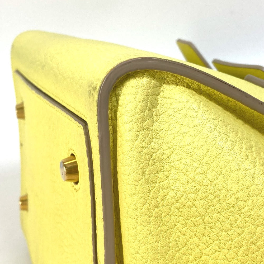CELINE 175883 Tote Bag, Belt Bag, Tie Mini Bag, Handbag, Leather, Women's, Yellow