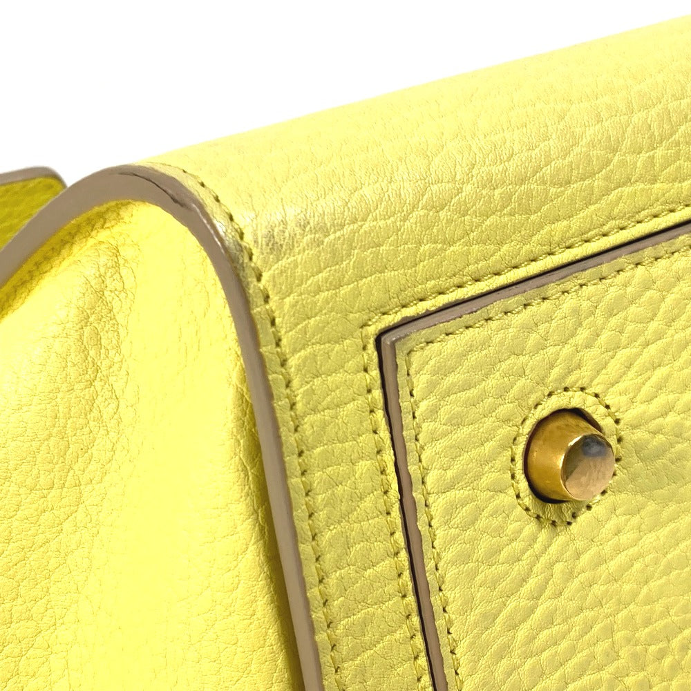CELINE 175883 Tote Bag, Belt Bag, Tie Mini Bag, Handbag, Leather, Women's, Yellow