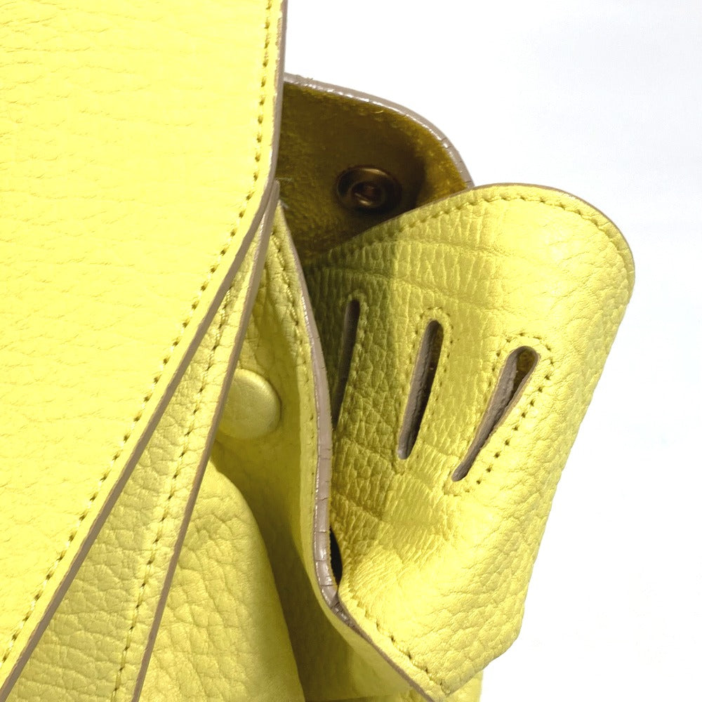 CELINE 175883 Tote Bag, Belt Bag, Tie Mini Bag, Handbag, Leather, Women's, Yellow