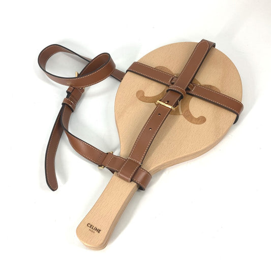 CELINE トリオンフ ビーチラケット セット ラケット×2 ボール スポーツ インテリア 雑貨 ウッド レディース ベージュ - brandshop-reference