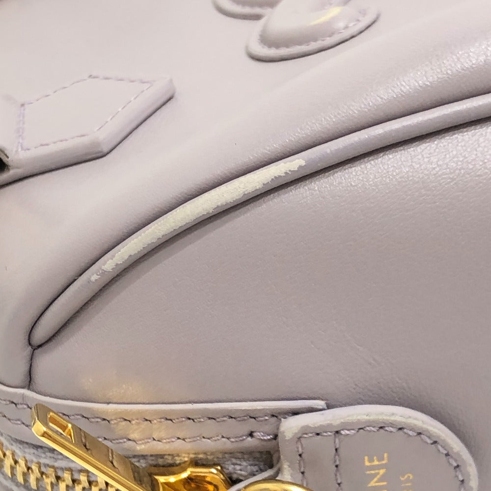 CELINE トリオンフ カバン 2WAY ハンドバッグ 斜め掛け ショルダーバッグ ミニ ボストンバッグ レザー レディース パープル