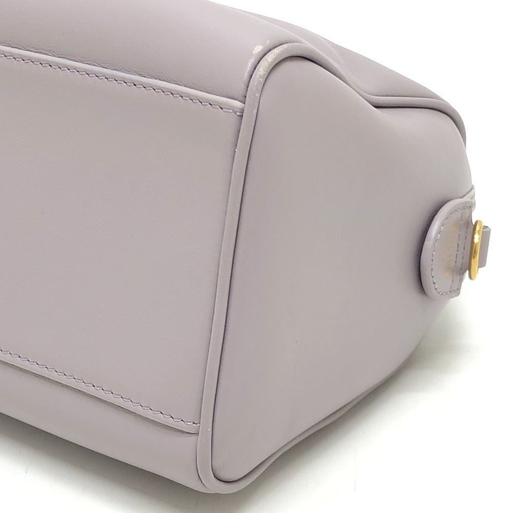 CELINE トリオンフ カバン 2WAY ハンドバッグ 斜め掛け ショルダーバッグ ミニ ボストンバッグ レザー レディース パープル