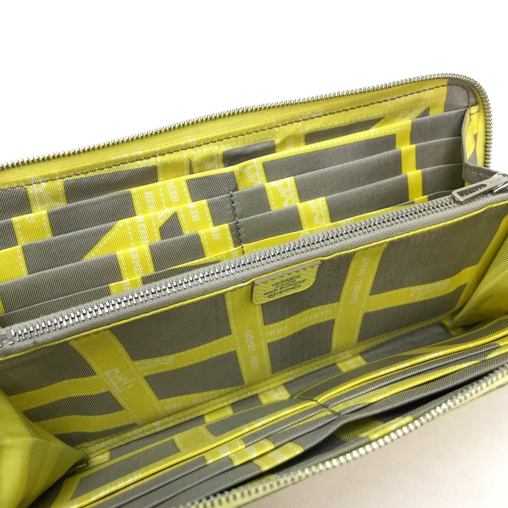 HERMES シルクイン アザップロング ラウンドファスナー ジップウォレット 長財布 ヴォーエプソン レディース スフレ イエロー
