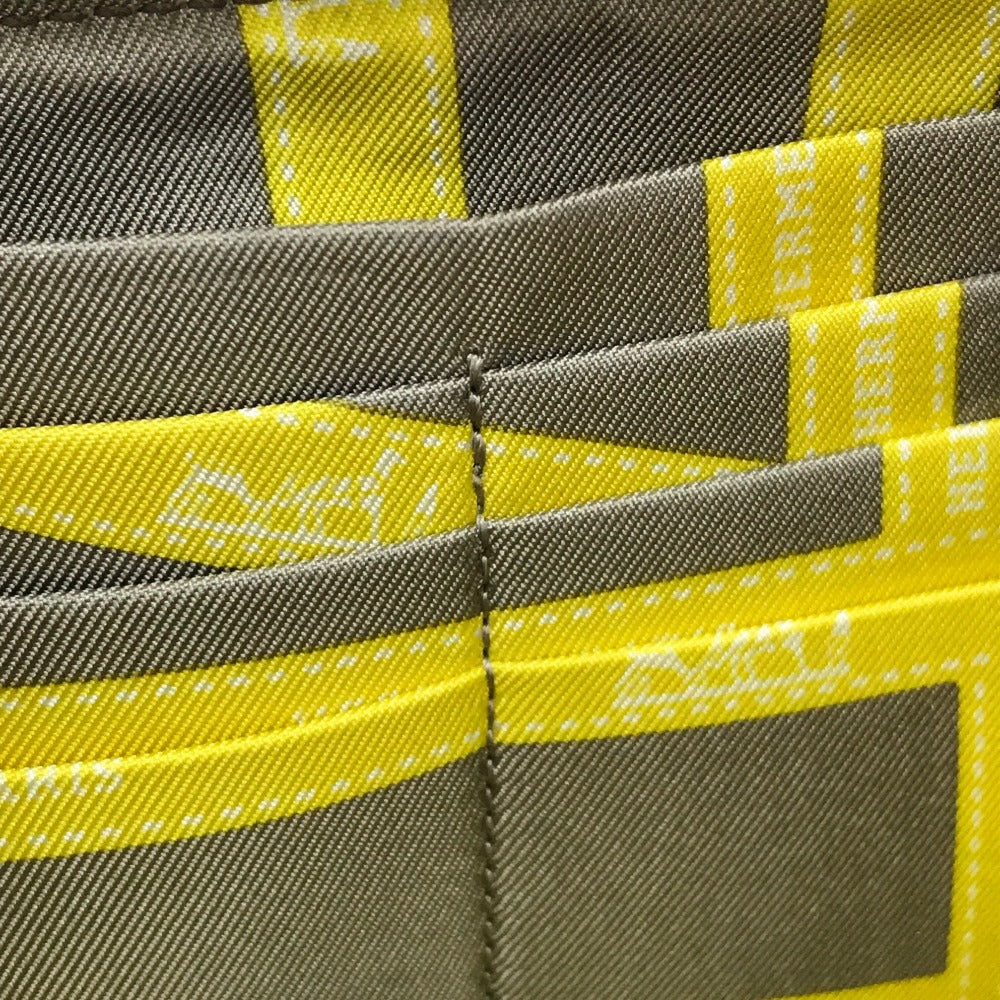 HERMES シルクイン アザップロング ラウンドファスナー ジップウォレット 長財布 ヴォーエプソン レディース スフレ イエロー