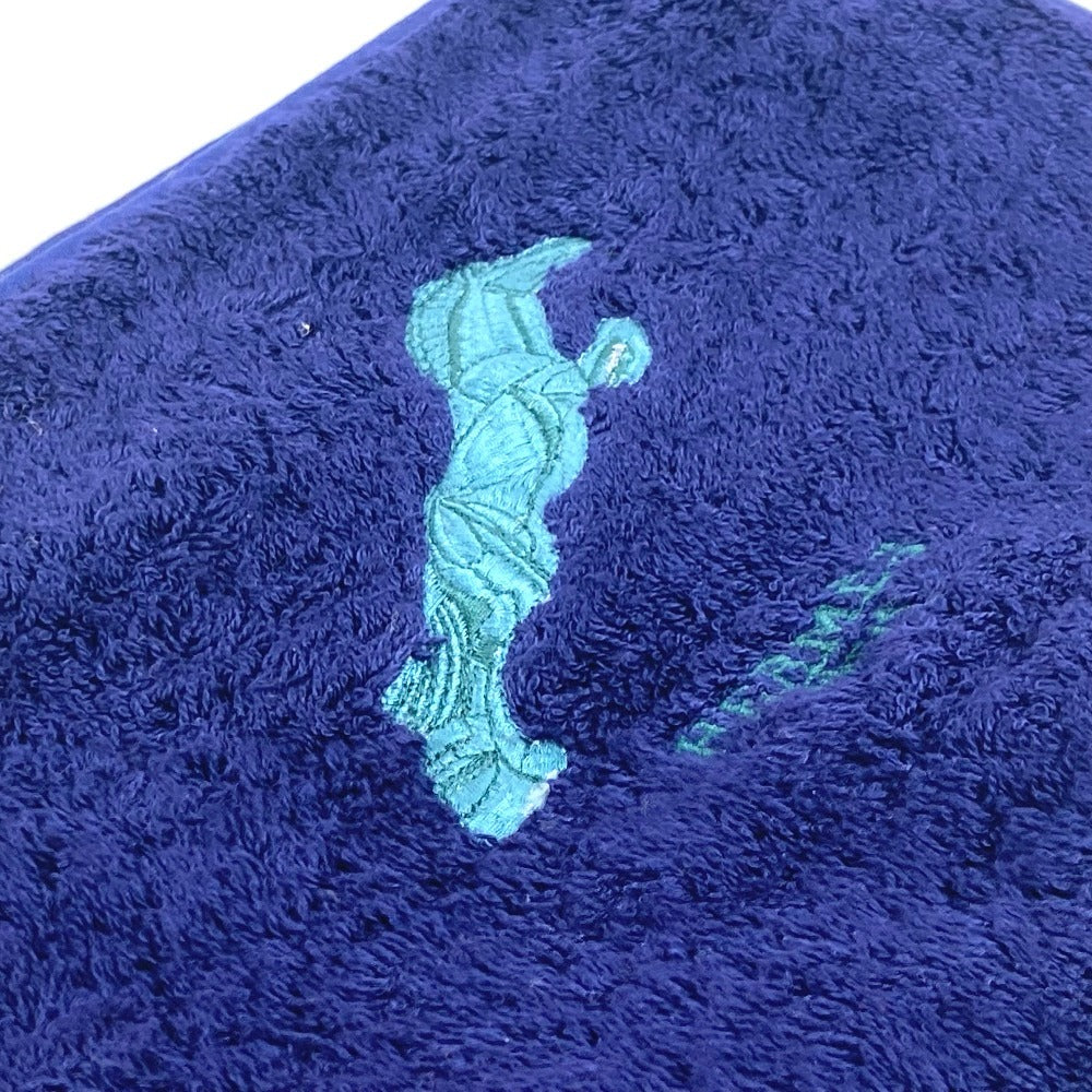 HERMES 馬柄 パイル ビーチポーチ ロゴ クラッチバッグ クラッチバッグ カバン マルチポーチ メイクポーチ ポーチ パイル レディース ネイビー - brandshop-reference