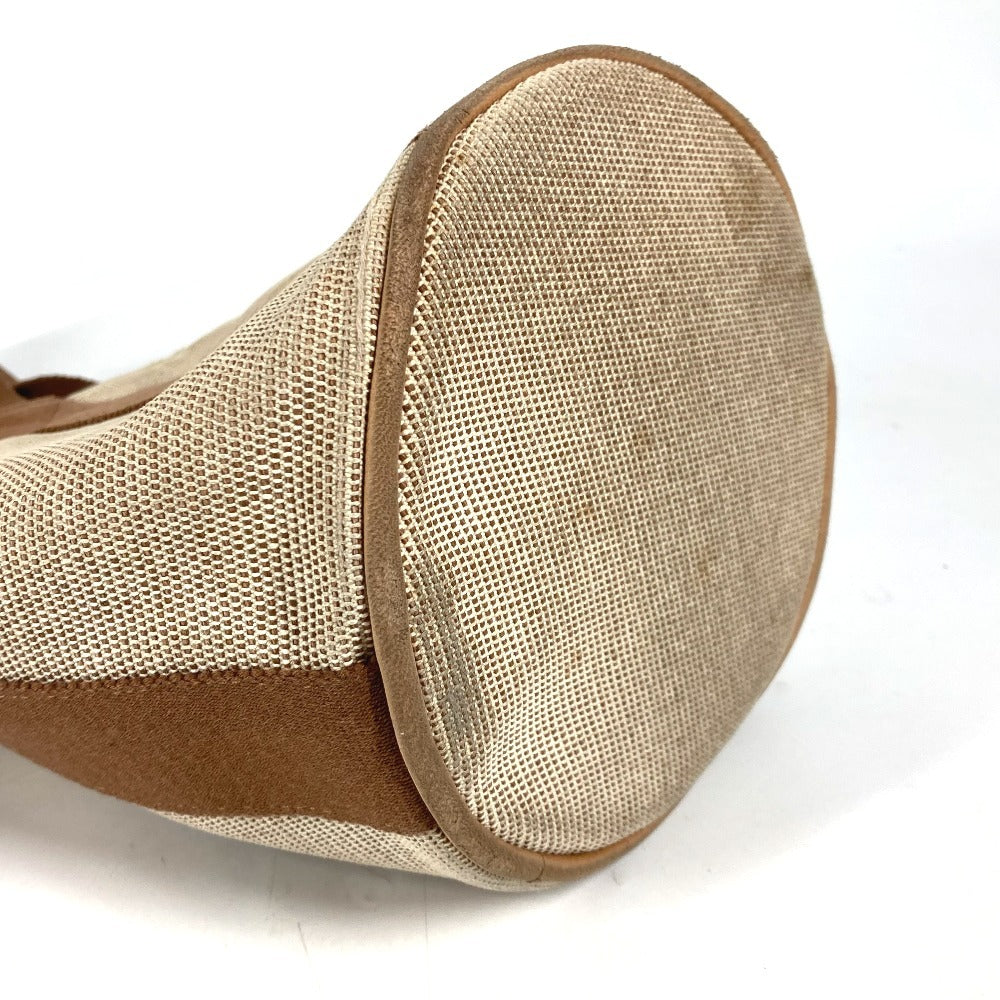 HERMES サクソーPM カバン バケツ型 ばけつ ハンドバッグ キャンバス レディース ブラウン - brandshop-reference