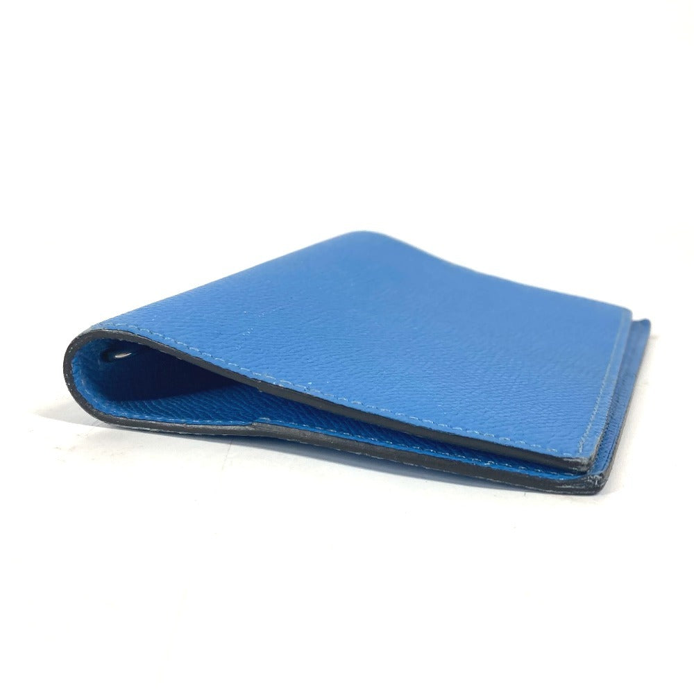 HERMES システム手帳 2つ折り ステーショナリー アジェンダ GM 手帳カバー レザー ユニセックス ブルー - brandshop-reference