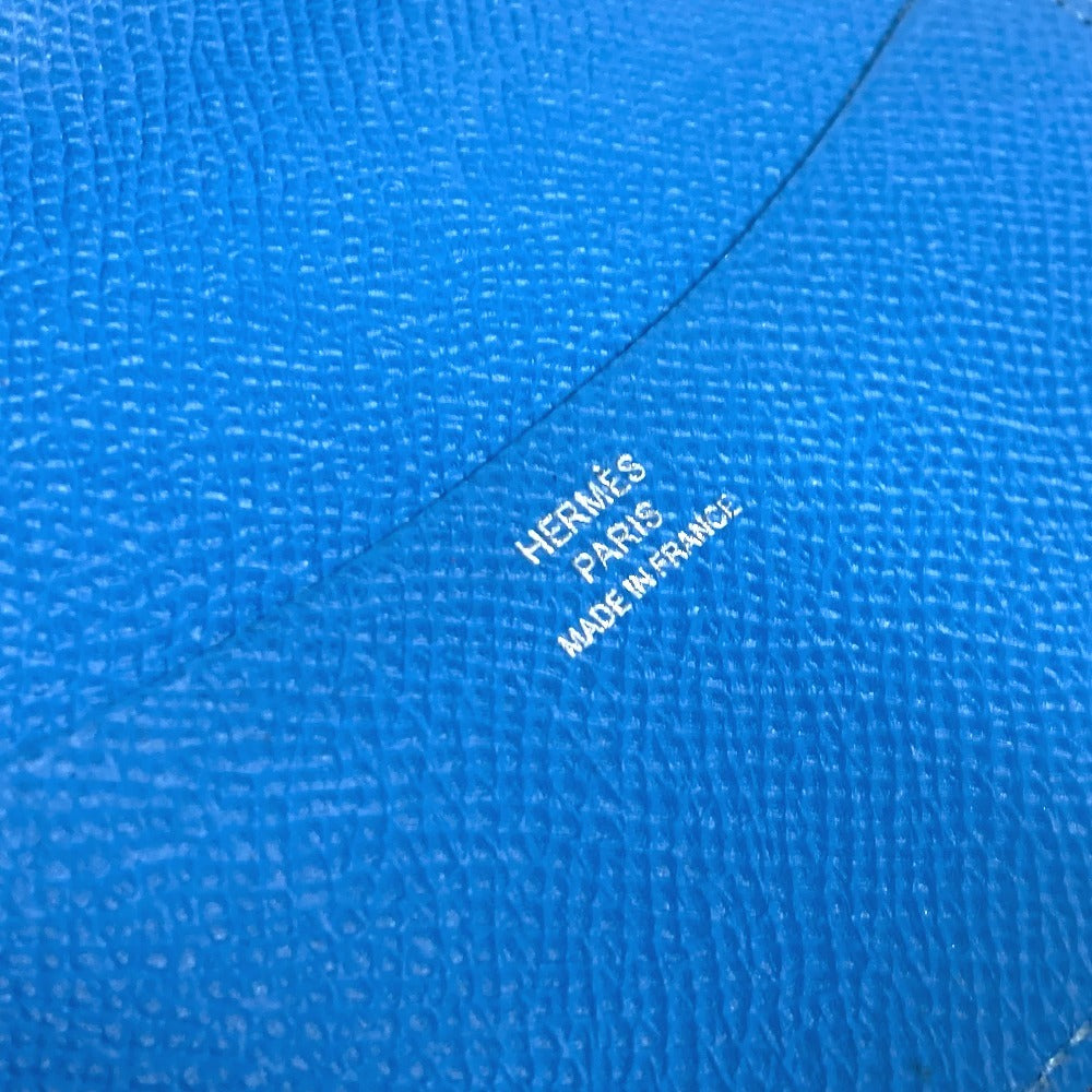HERMES システム手帳 2つ折り ステーショナリー アジェンダ GM 手帳カバー レザー ユニセックス ブルー - brandshop-reference