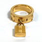 HERMES Accessories Fashion Accessories Cadena Padlock Motif Scarf Ring Metal Ladies Blue