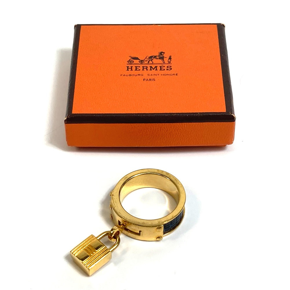 HERMES Accessories Fashion Accessories Cadena Padlock Motif Scarf Ring Metal Ladies Blue
