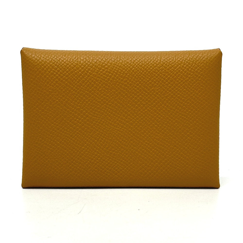 HERMES Calvi Duo Business Card Holder, Bifold Wallet, Coin Case, Wallet, Card Case, Epson, Women's, Sesame Brown