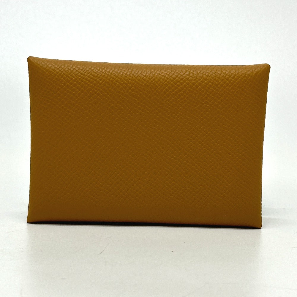 HERMES Calvi Duo Business Card Holder, Bifold Wallet, Coin Case, Wallet, Card Case, Epson, Women's, Sesame Brown