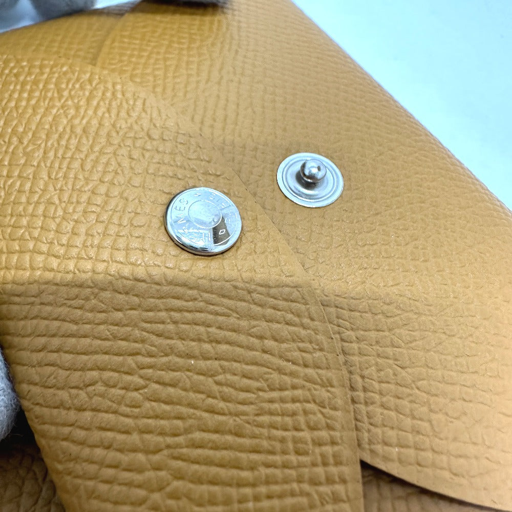 HERMES Calvi Duo Business Card Holder, Bifold Wallet, Coin Case, Wallet, Card Case, Epson, Women's, Sesame Brown