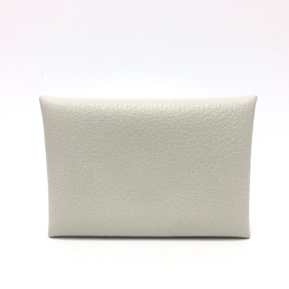 HERMES カルヴィデュオ カードケース 小銭入れ 財布 ウォレット コインケース シェーブル レディース ベトン グレー - brandshop-reference